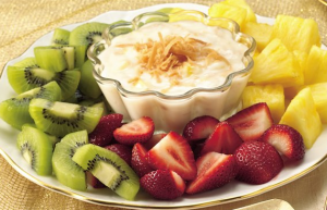 Fruit with Pina Colada Dip