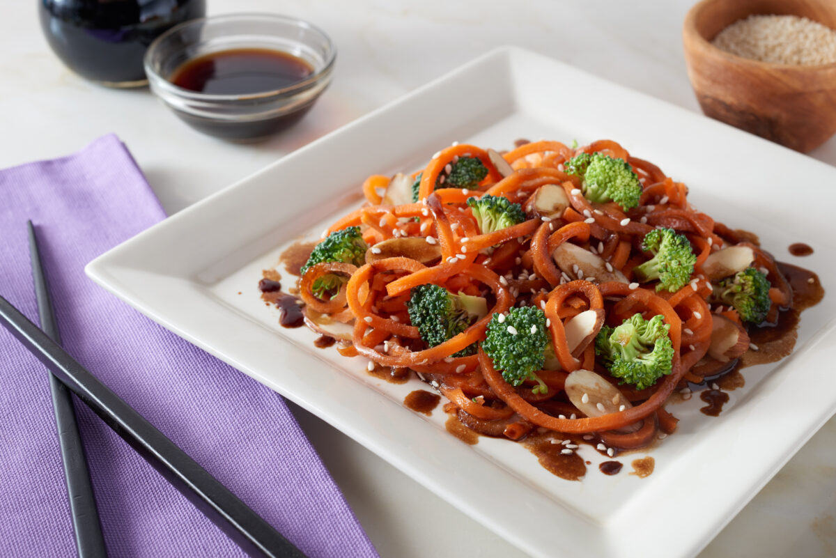 Asian Carrot Spirals Stir Fry