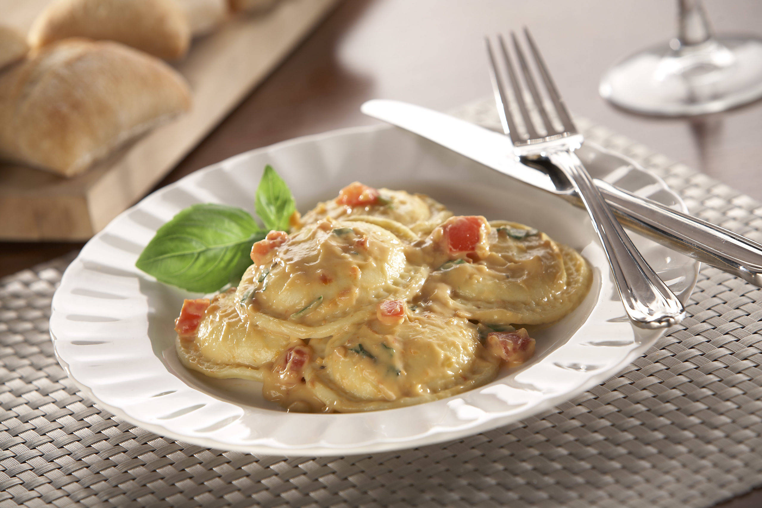 Tuscan Tomato Basil Cream Ravioli