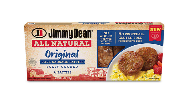 Jimmy Dean All Natural Pork Sausage Patties Easy Home Meals 0610