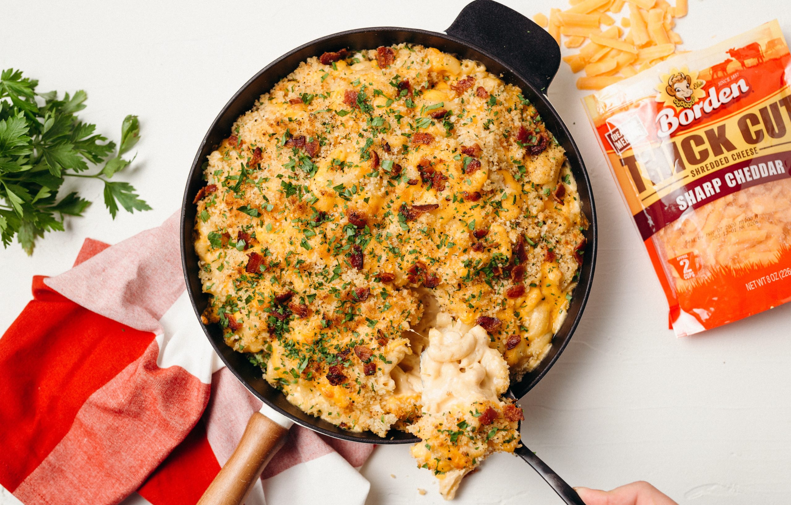 Skillet Bacon Mac and Cheese Recipe, Kelsey Nixon