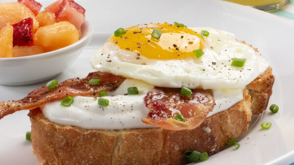 a piece of toast on a plate