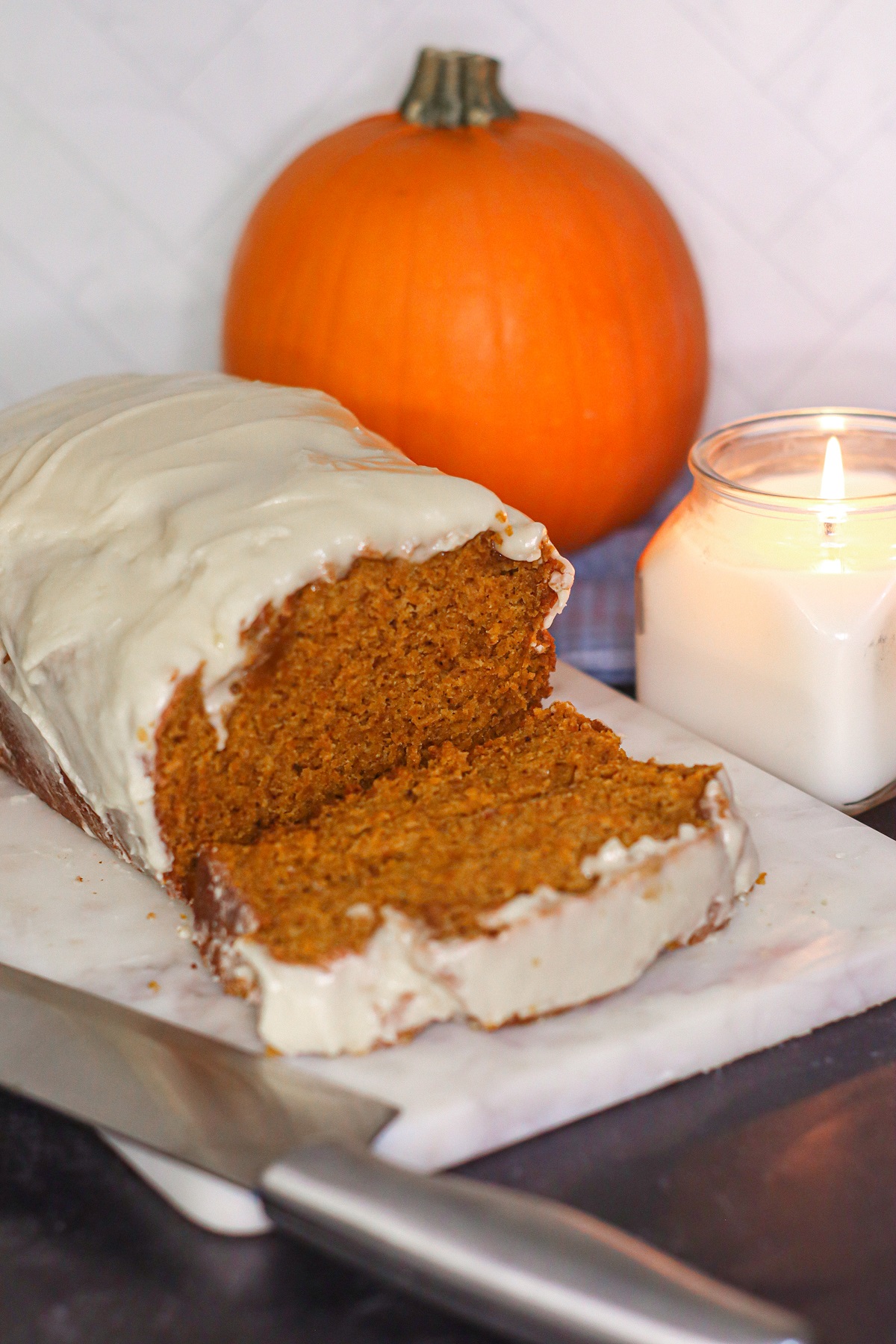 pumpkin-bread-with-cream-cheese-icing-easy-home-meals